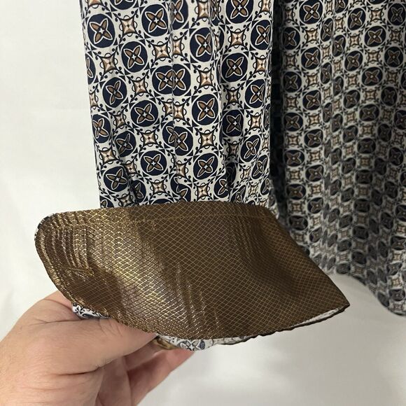 Paulo Solari Men's Performance Button-Up Long Sleeve Shirt Geo Pattern Size 3XL - Picture 4 of 9